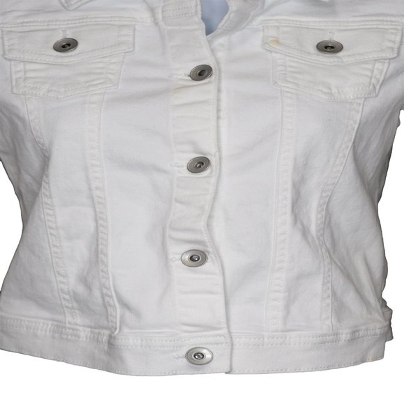 The Childrens Place Girls White Army Lightweight Jacket Casual Size 10 /12 | L/G - Picture 9 of 9